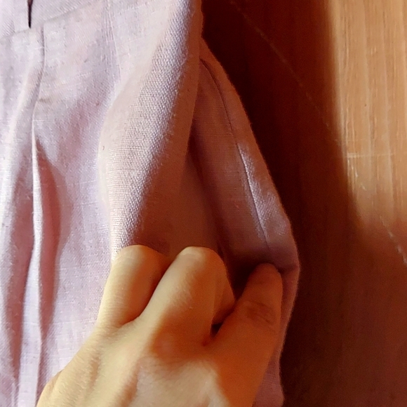 J. Crew Outfitters Vintage Mauvy Pink Linen High Rise Shorts - Picture 5 of 12